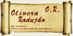 Olivera Radujko vizit kartica